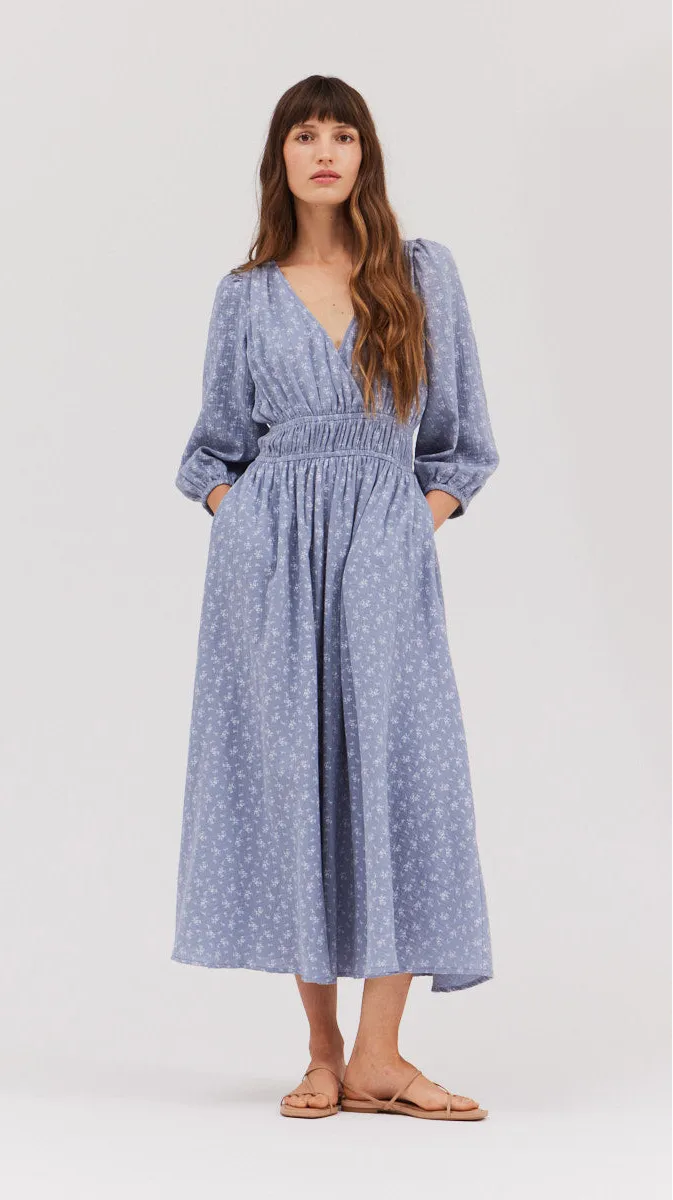 Flora Printed Gauze Midi Dress