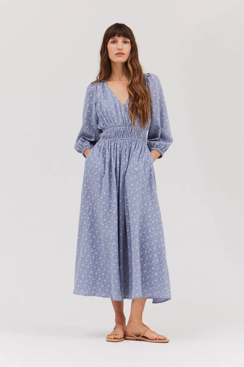 Flora Printed Gauze Midi Dress