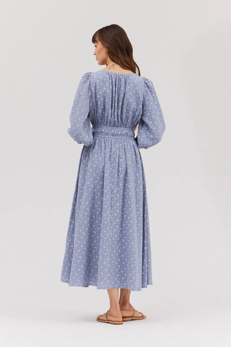 Flora Printed Gauze Midi Dress