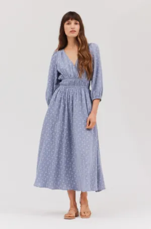 Flora Printed Gauze Midi Dress