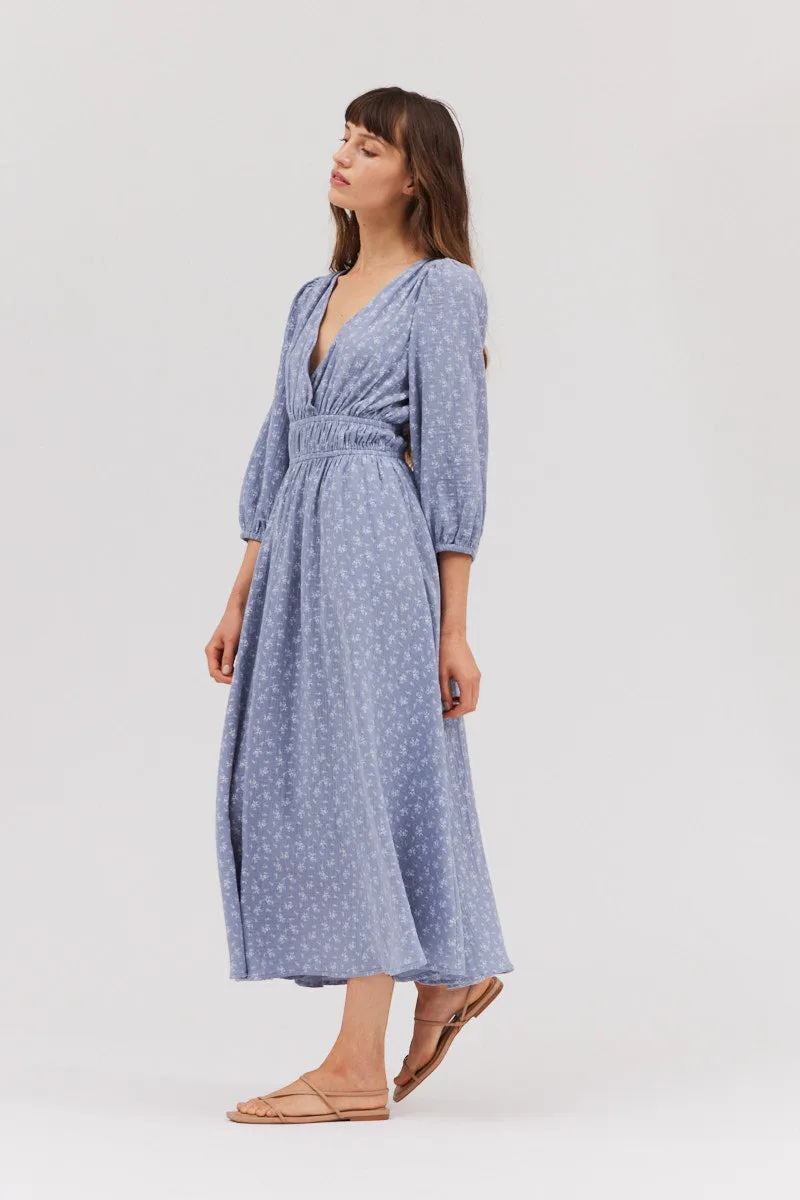Flora Printed Gauze Midi Dress