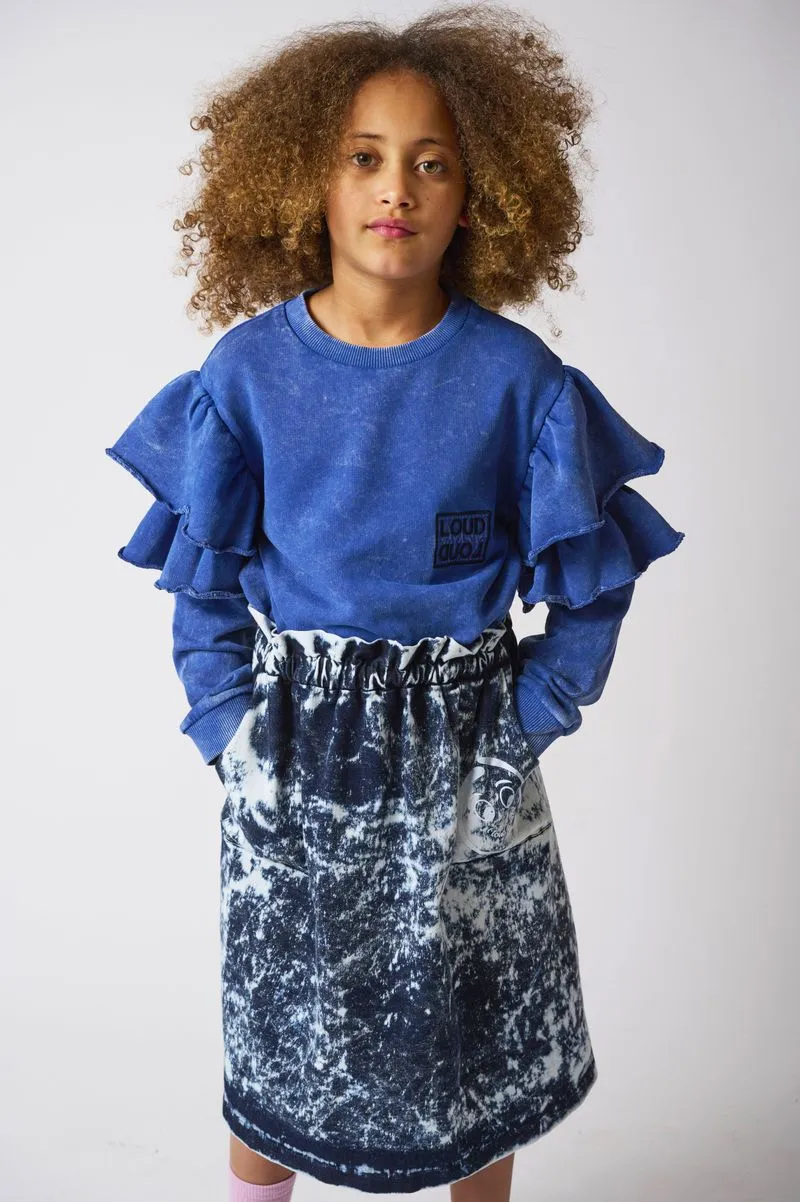 Follies blue stained skirt by Loud