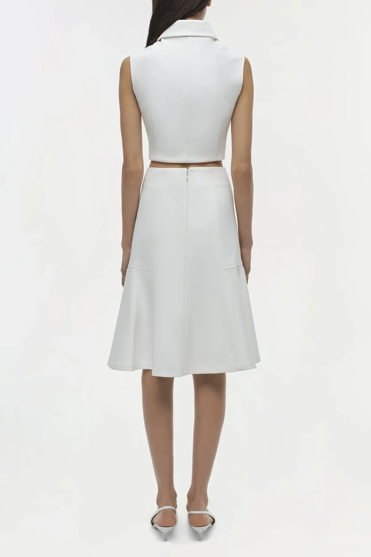 Foster Midi Skirt in Ivory