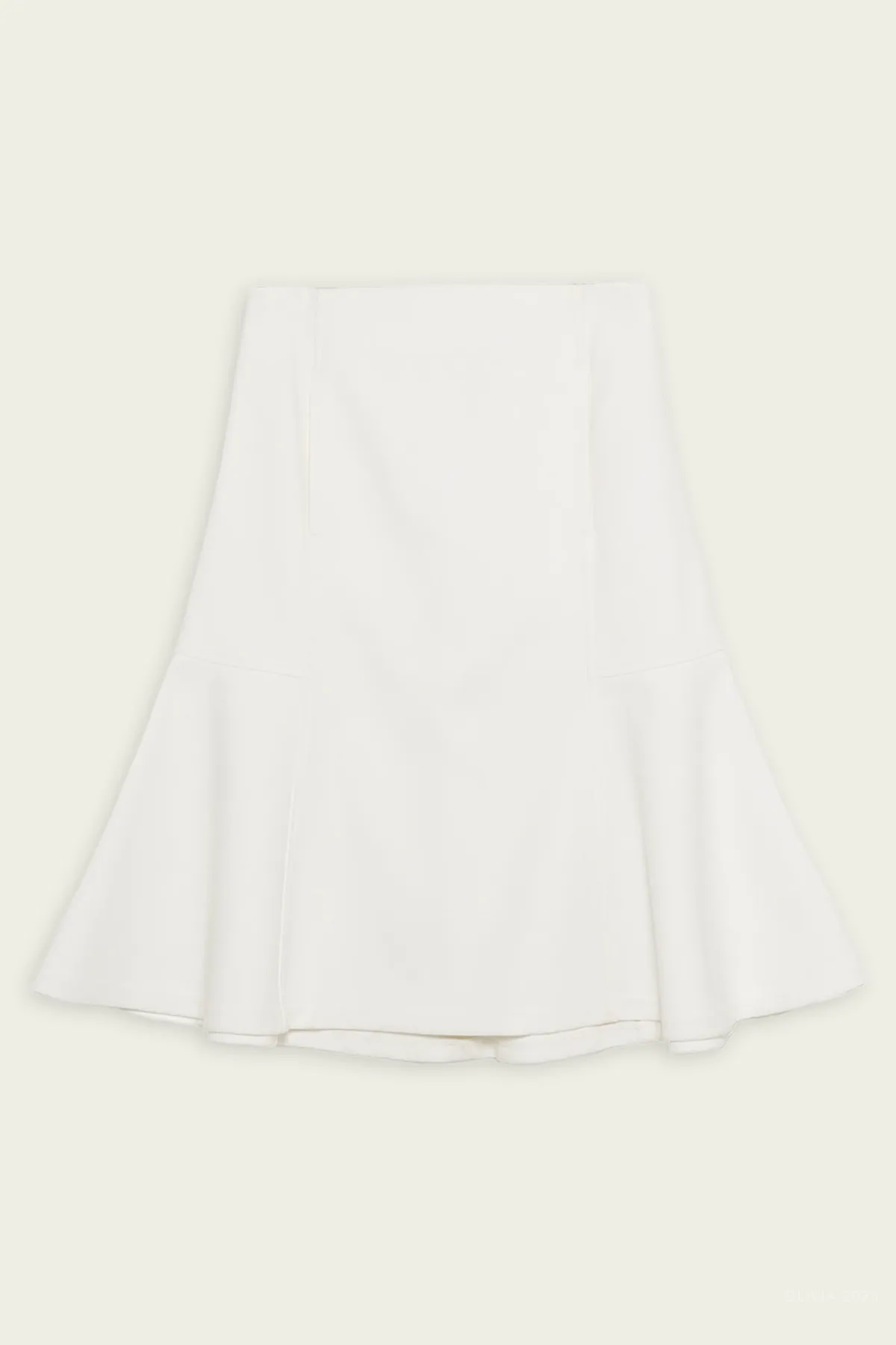 Foster Midi Skirt in Ivory