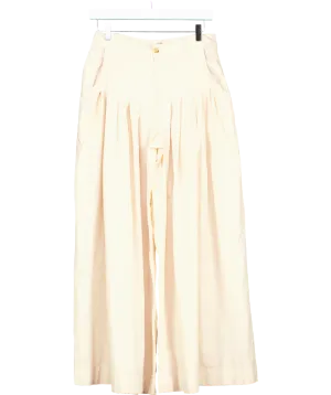 Free People Natural Cassia Pleated Wide leg Trousers UK 8