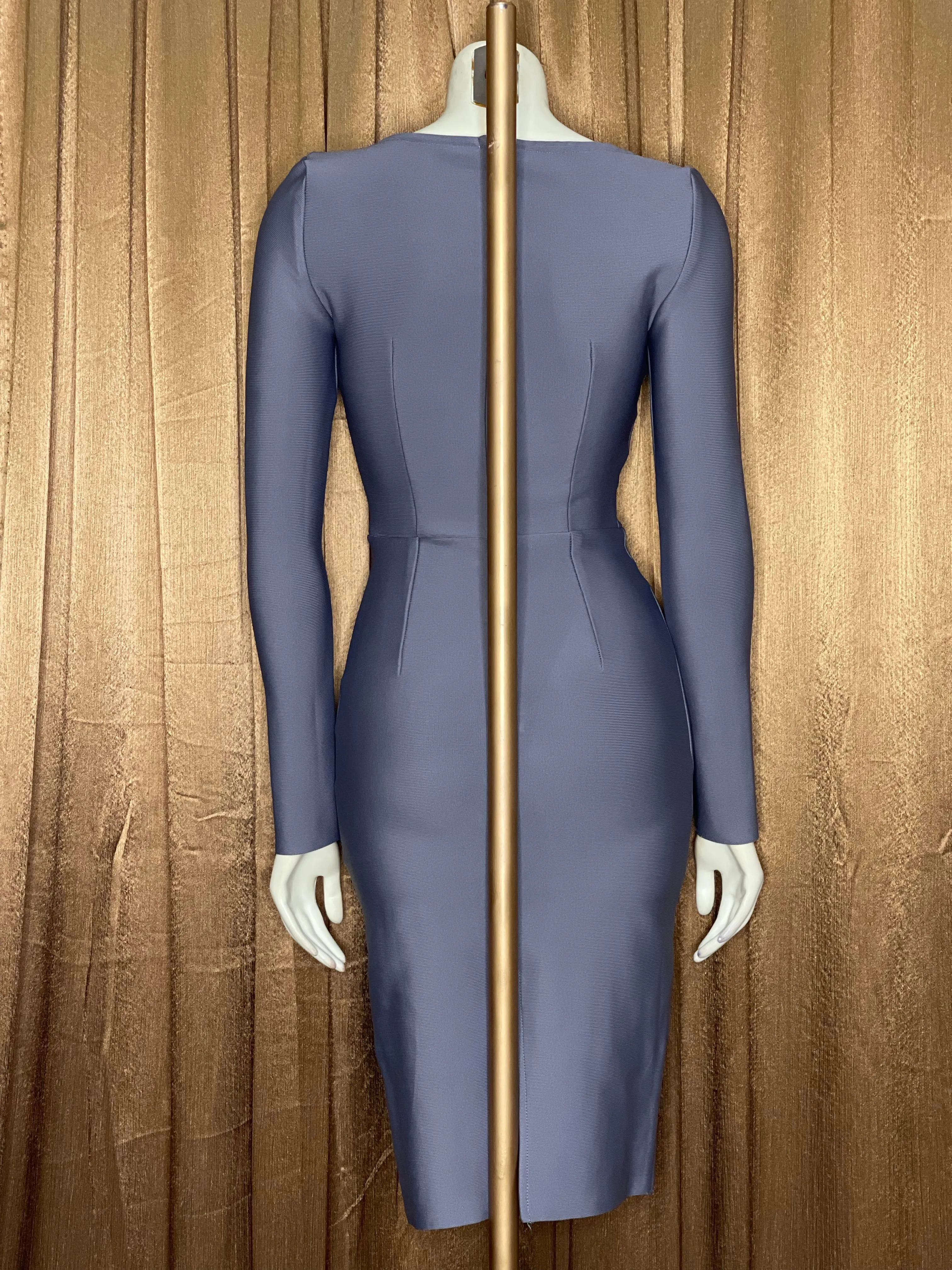 “FREYA” GREY MIDI DRESS