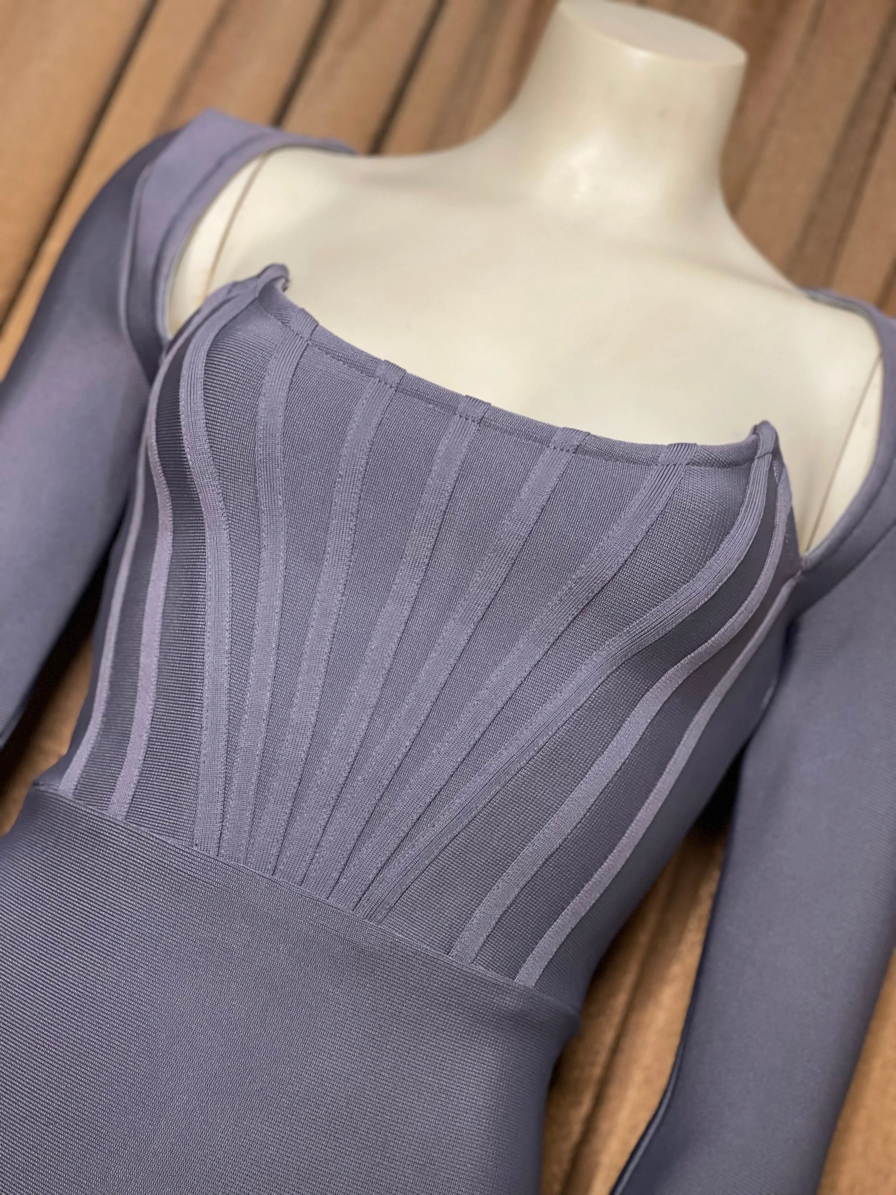 “FREYA” GREY MIDI DRESS