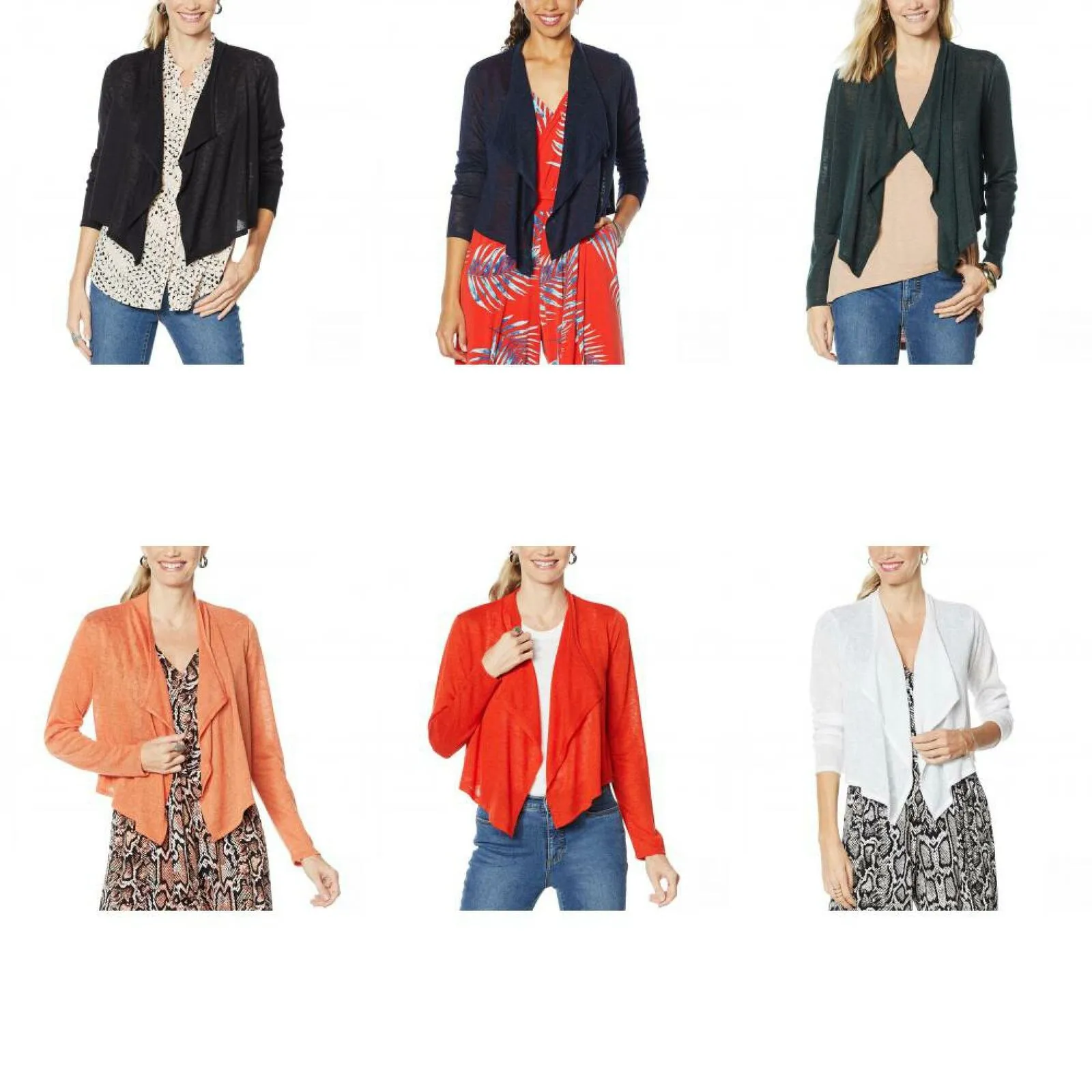 G by Giuliana Women's Cropped Cascade Hacci Cardigan