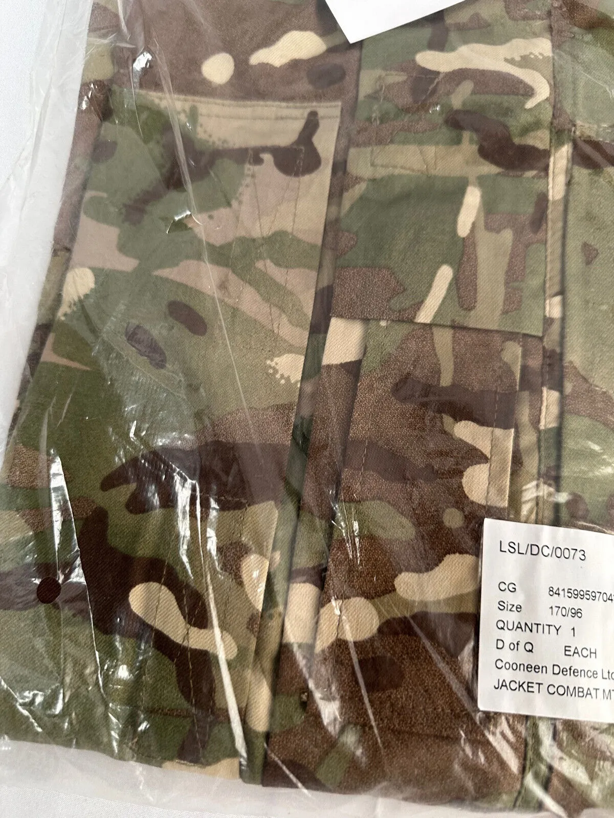 Genuine British Army Combat Jacket IR - Size 170/96 - New Old Stock