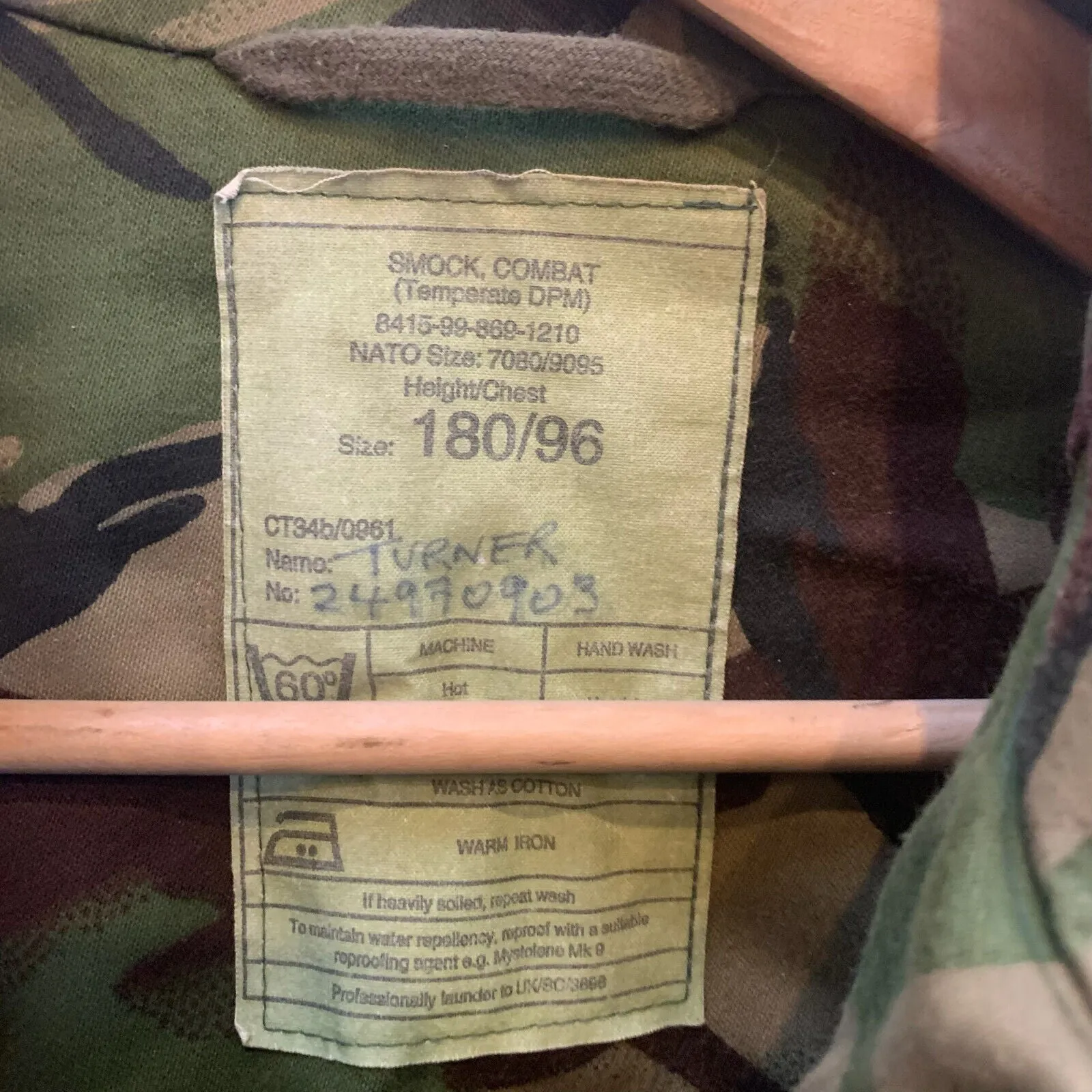 Genuine British Army Jungle DPM Camouflage Smock Combat Jacket - Size 180/96
