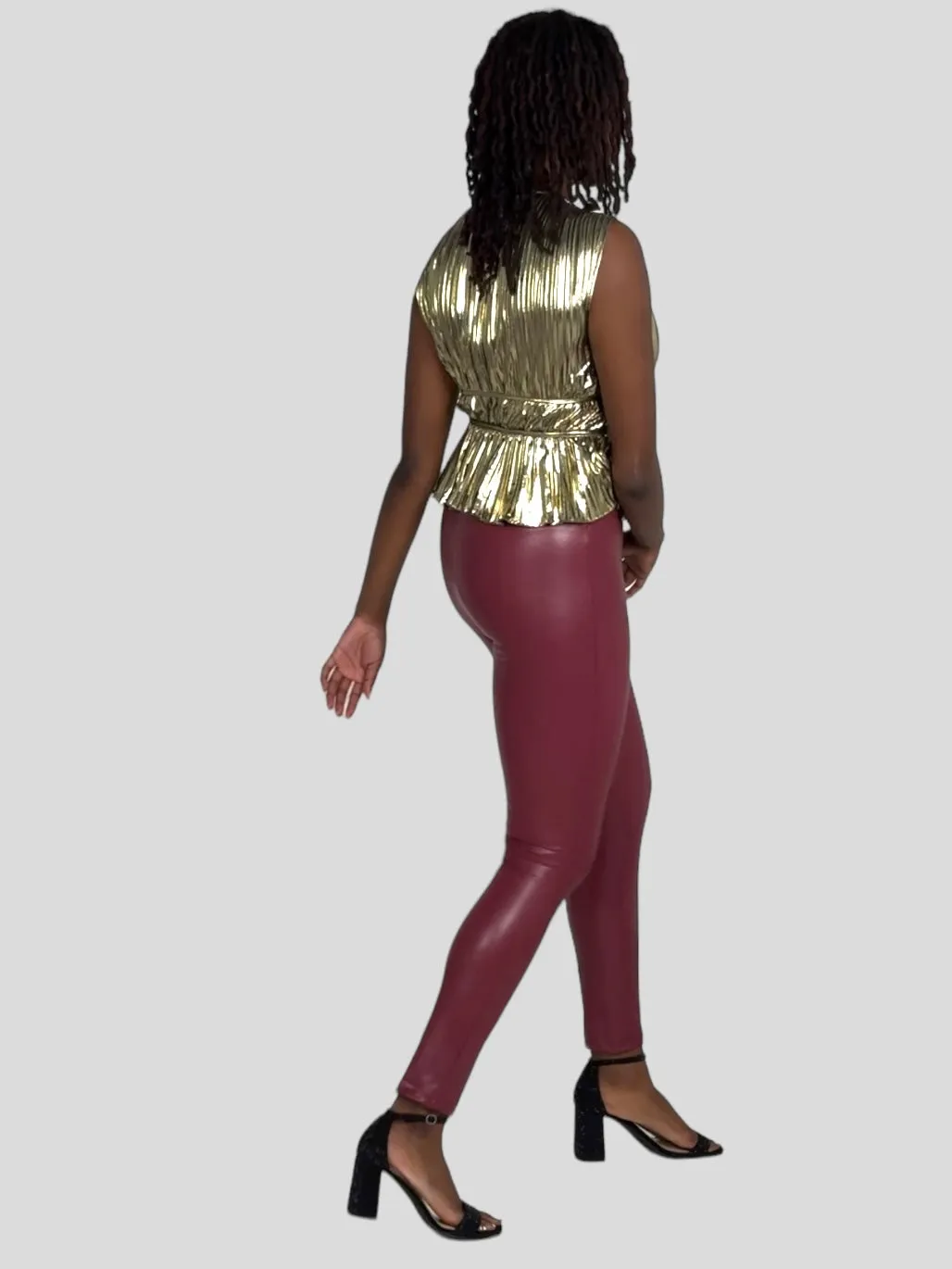 Gold Lurex Sleeveless Top