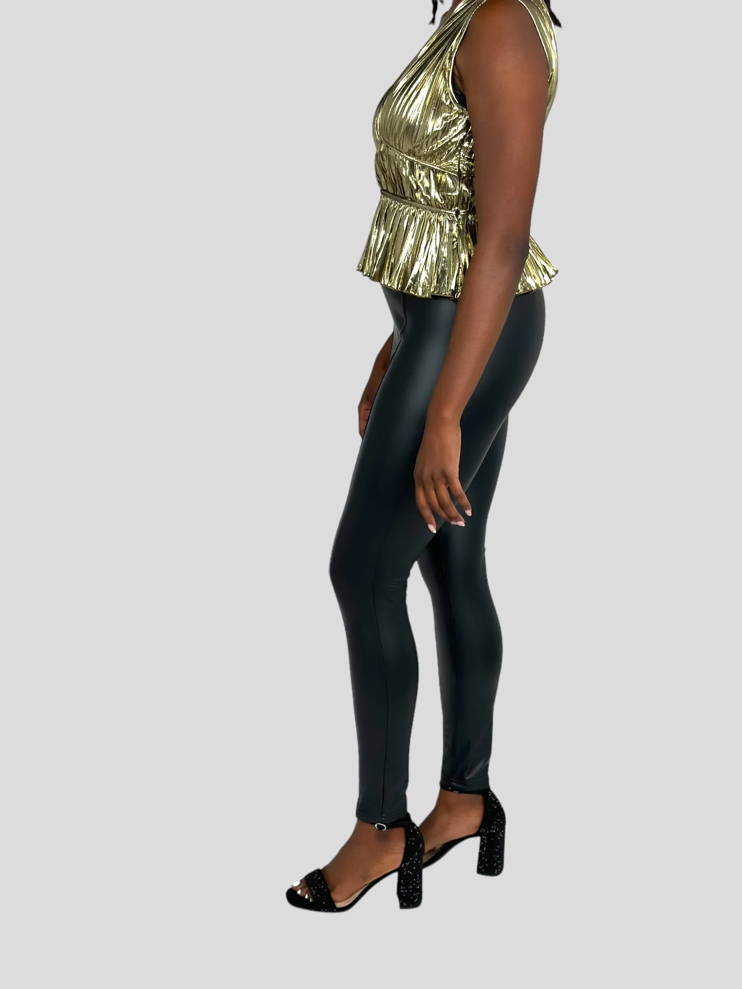 Gold Lurex Sleeveless Top