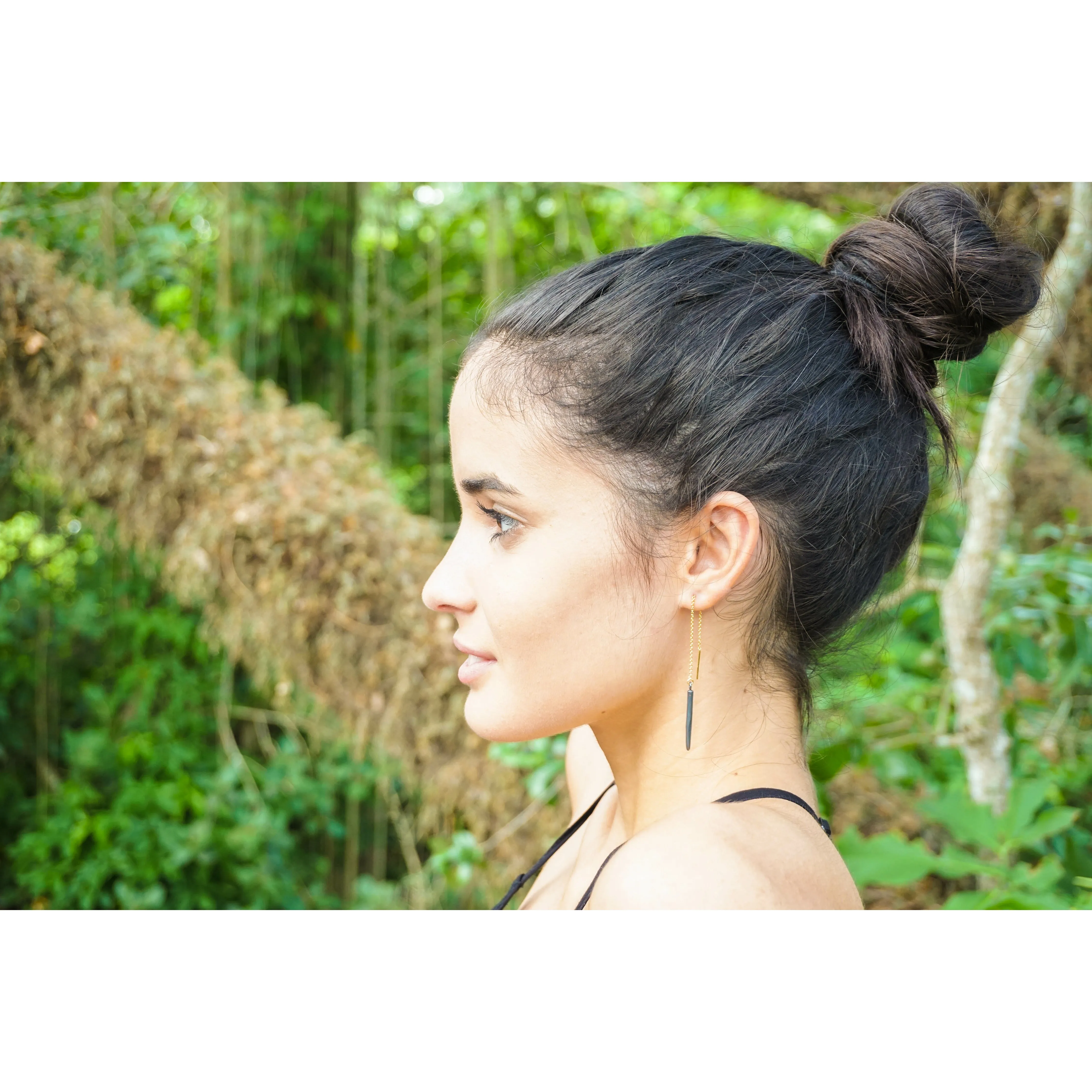 Gold Threader Earrings with Spike
