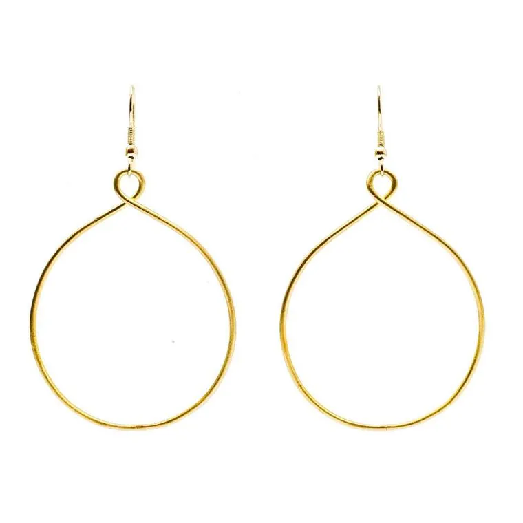 Gold Twisting Hoops