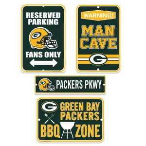 Green Bay Packers Four Pack Fan Sign Set
