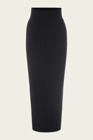 Greet Me Knit Skirt in Black