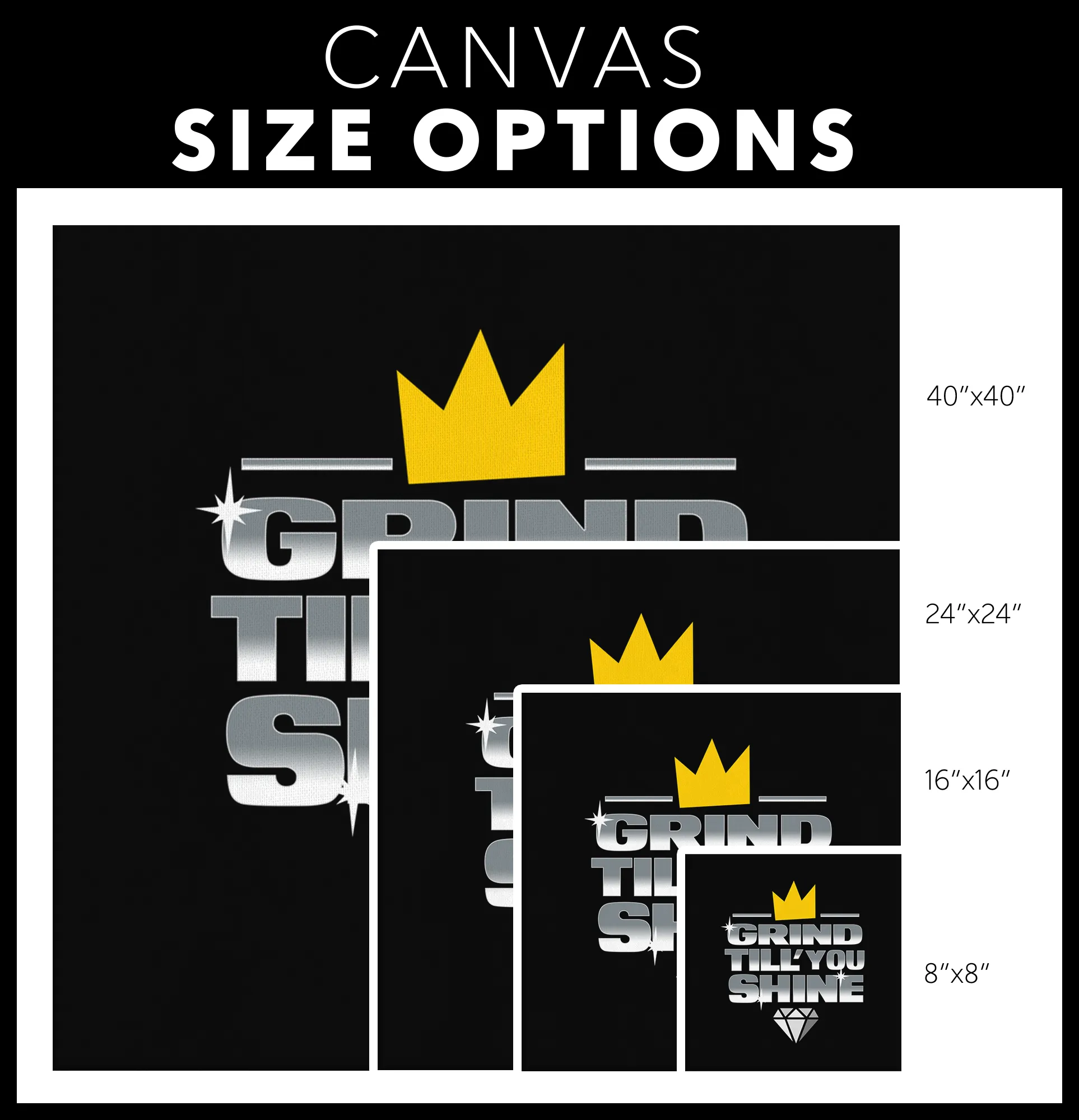 Grind Till You Shine | Canvas Art