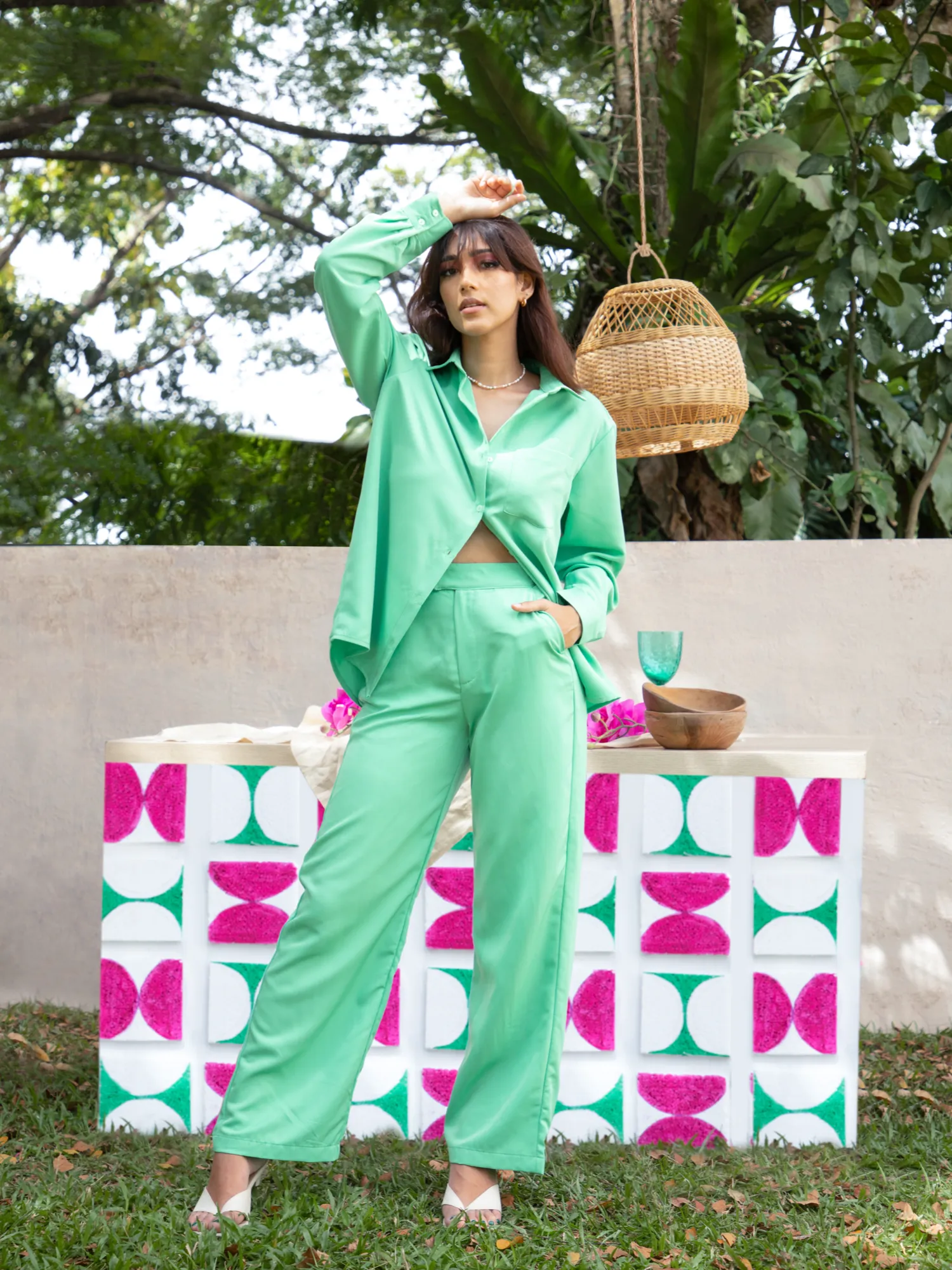 High Waist Straight Leg Pant