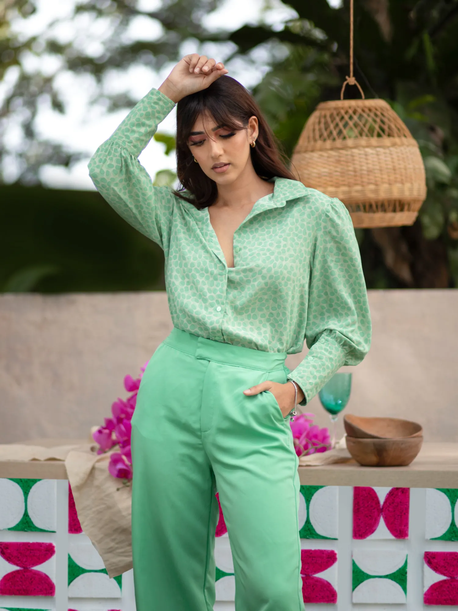 High Waist Straight Leg Pant
