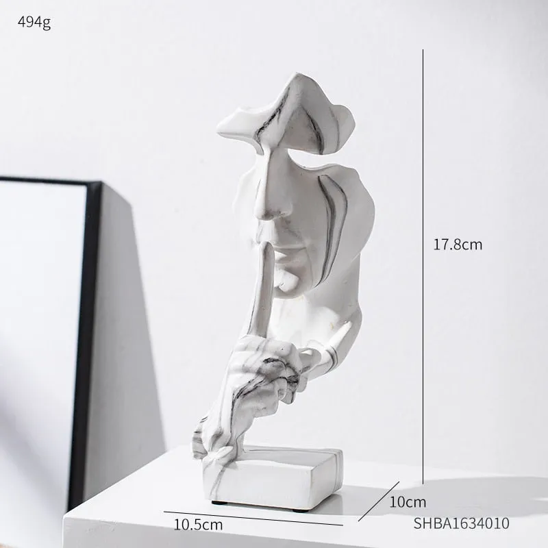 Human Face Abstract Decor Face Sculpture