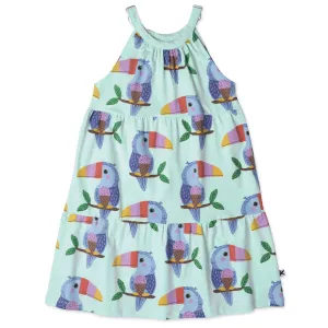 Icecream Toucan Dress- Mint Marle