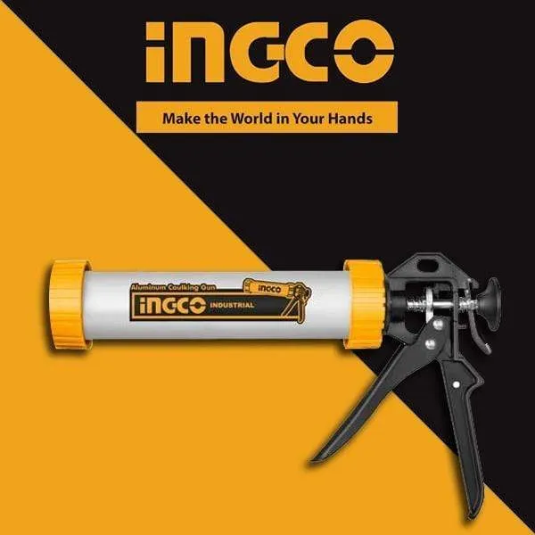 Ingco 9" Aluminium Caulking Gun with Plastic Adaptor - HCG0109