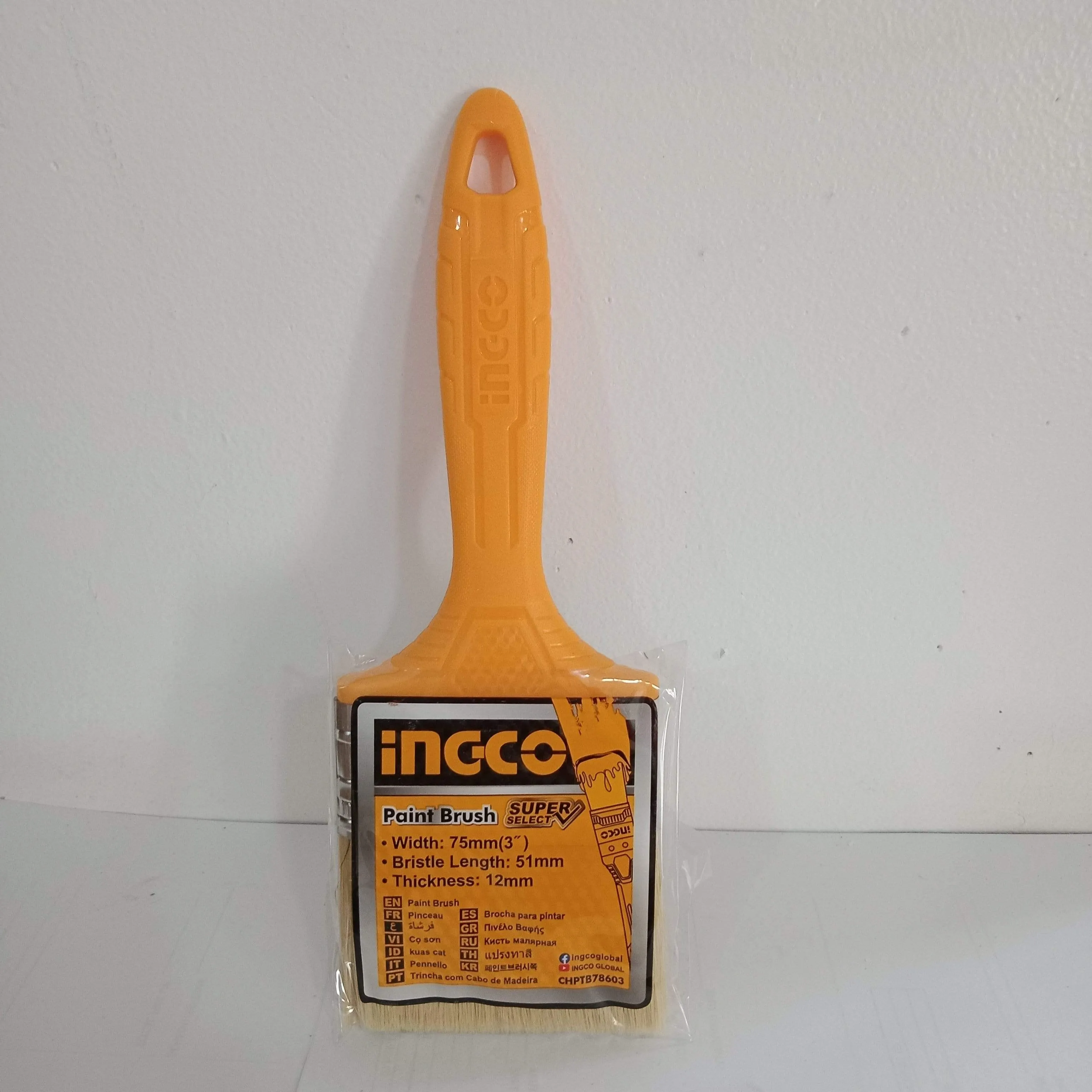 Ingco Paint Brush with Plastic Handle for Oil Paint (1" to 3") – CHPTB Series