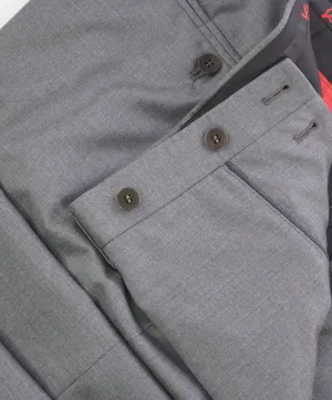 ISAIA - 160's Aquaspider Gray Pure Wool Dress Pants Flat Front - 36W (54EU)