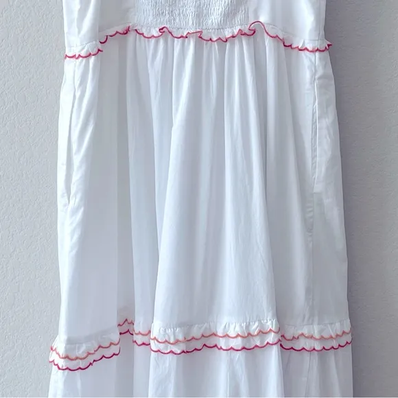 J Crew Factory NWT Scalloped Trim Midi Dress Size 12