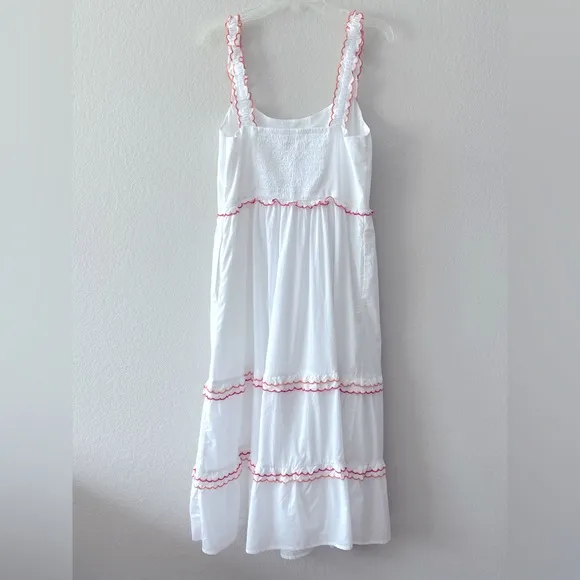 J Crew Factory NWT Scalloped Trim Midi Dress Size 12