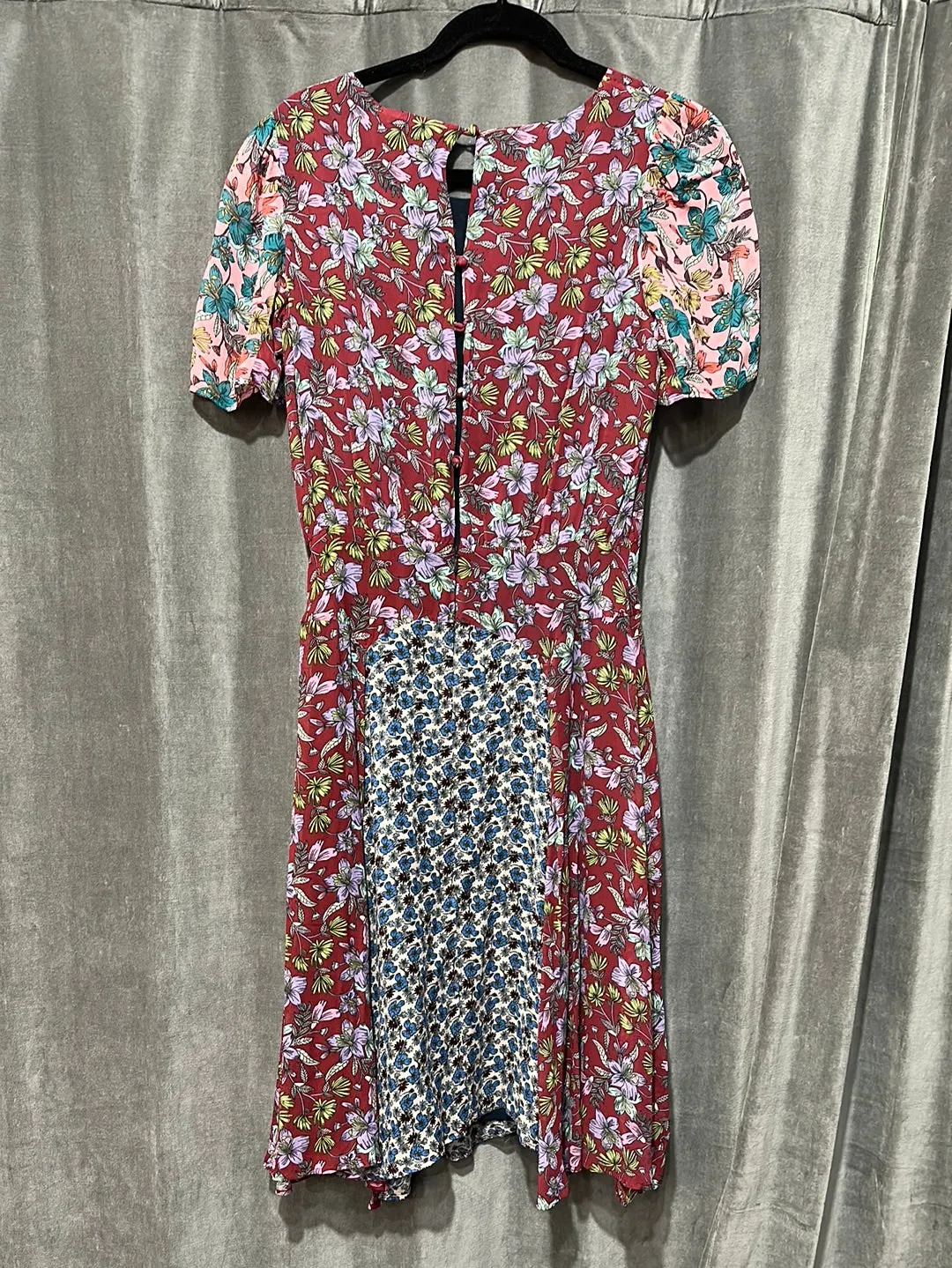Jade by johnny was Multicolor Multifloral Short Sleeve Flowy Midi Dress