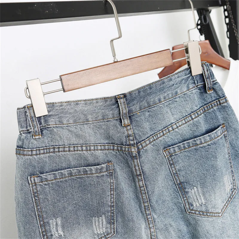 Jeans Denim Loose Slim Fitted Vintage Blue Harem Pants