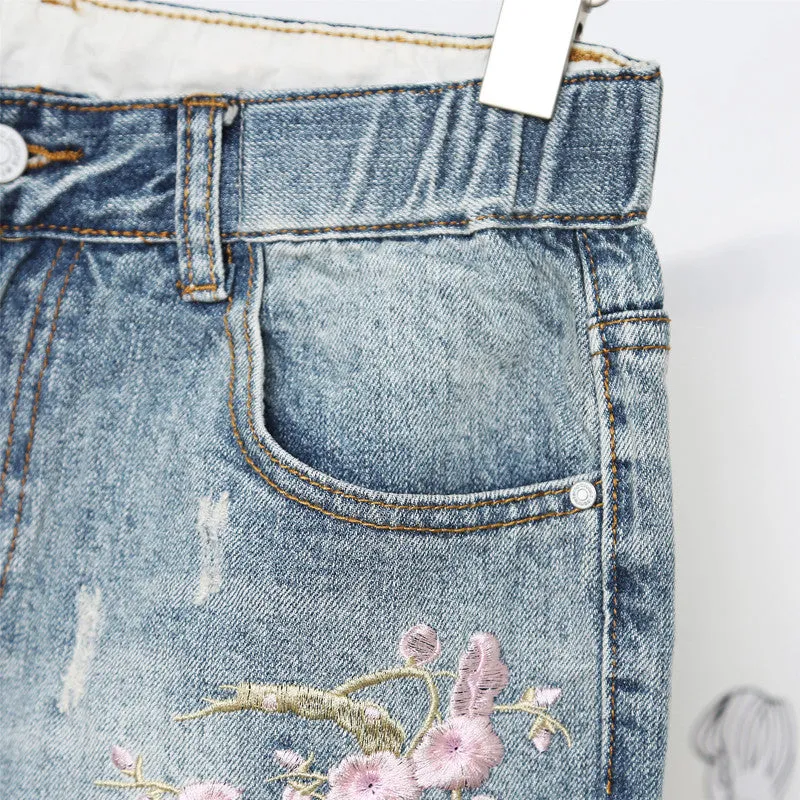 Jeans Denim Loose Slim Fitted Vintage Blue Harem Pants