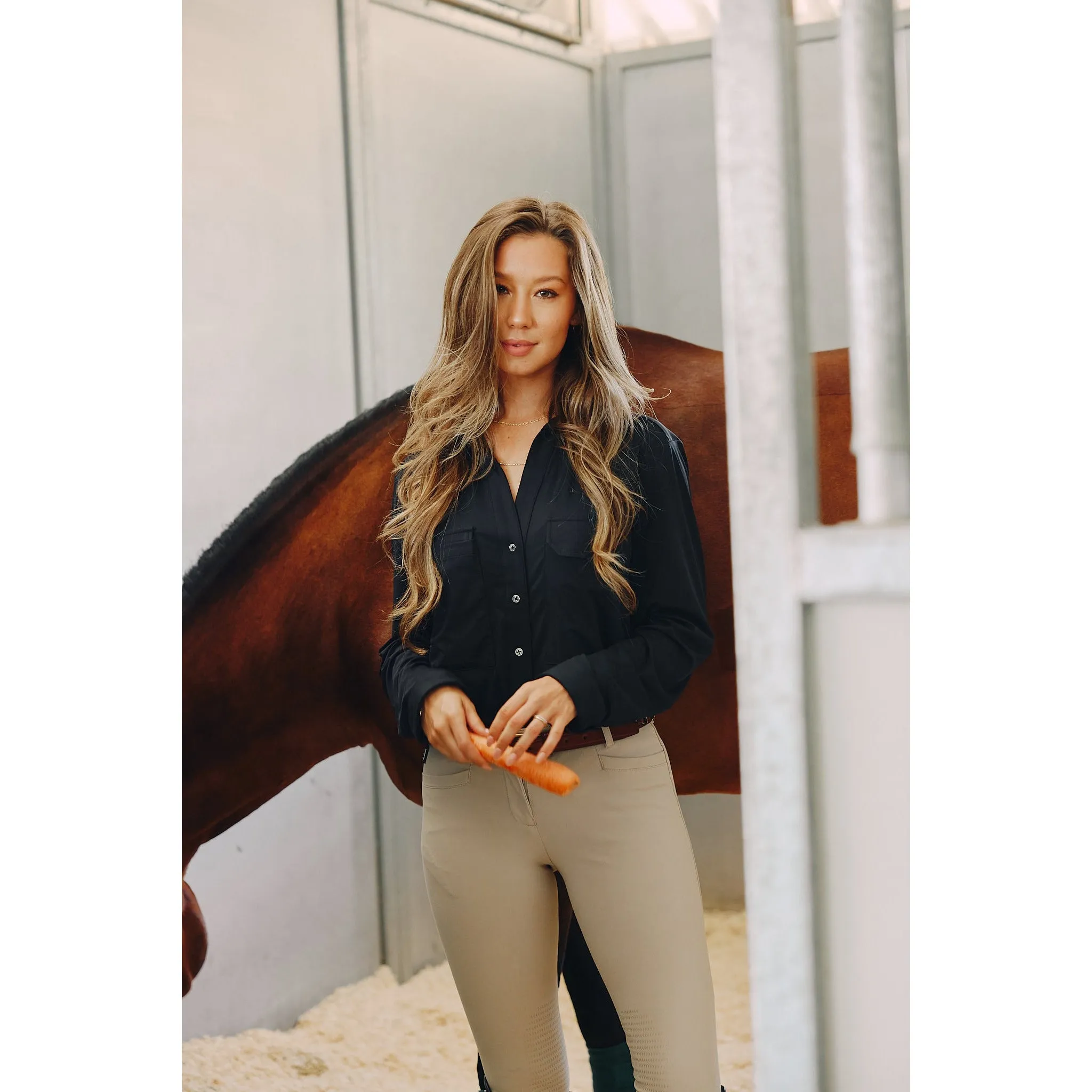 Jessica | The Classic Button Down | Black Beauty
