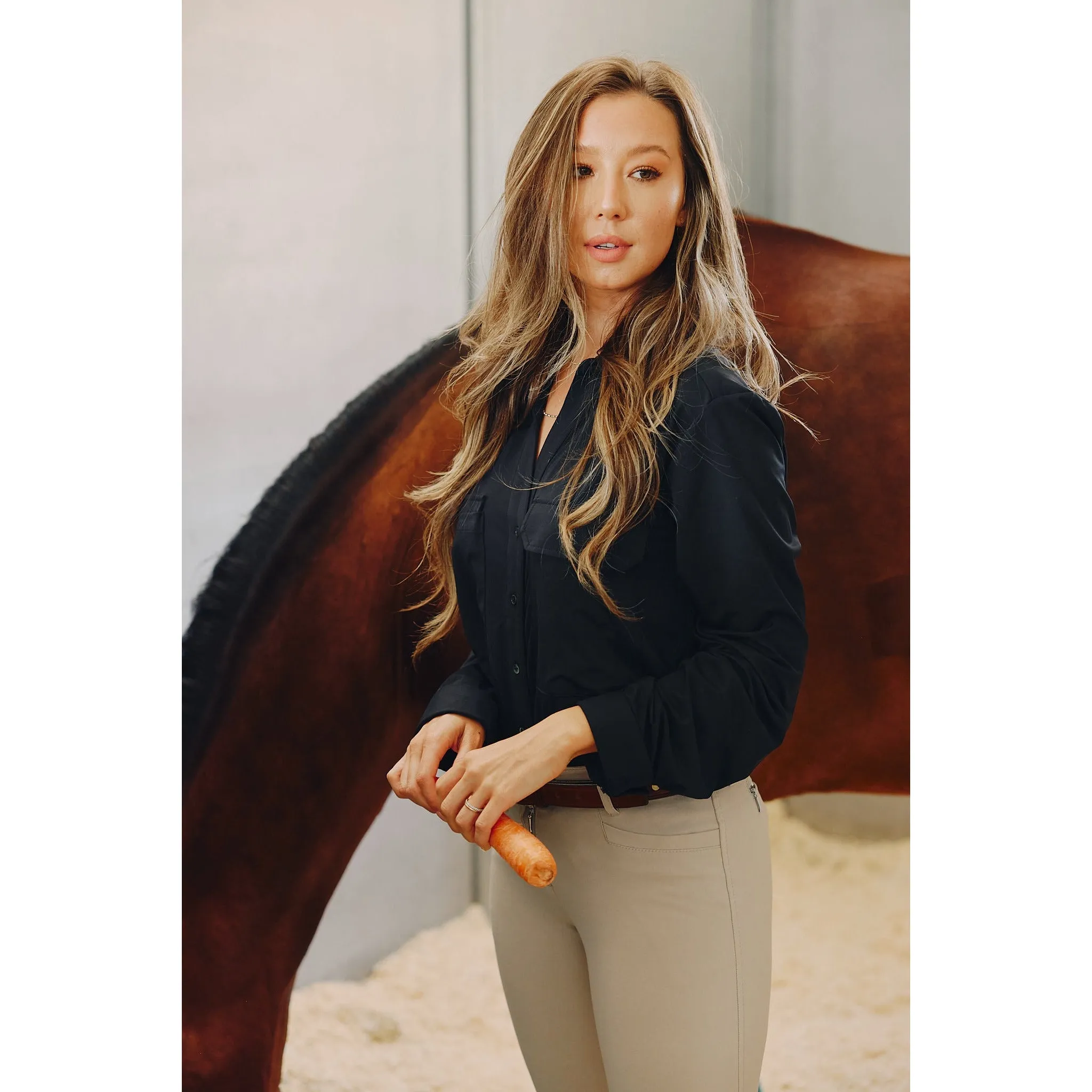 Jessica | The Classic Button Down | Black Beauty