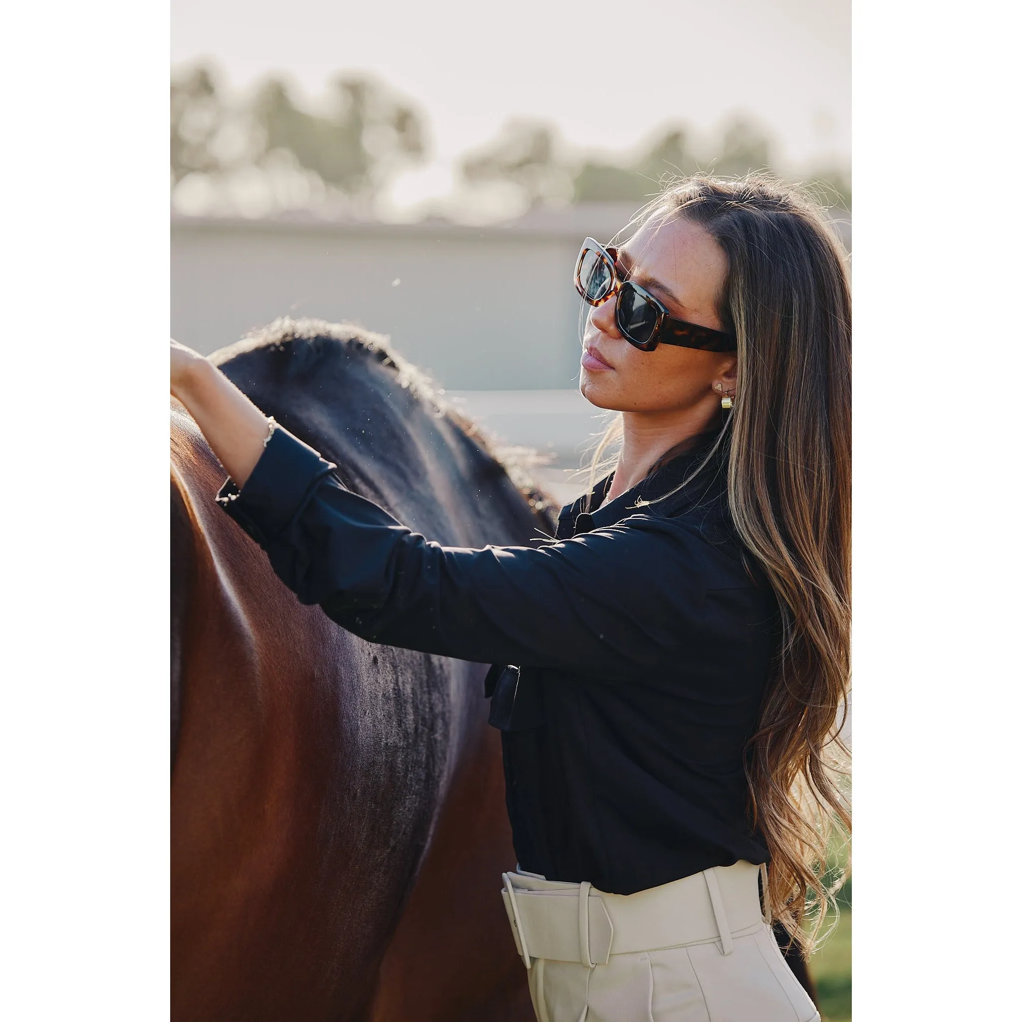 Jessica | The Classic Button Down | Black Beauty