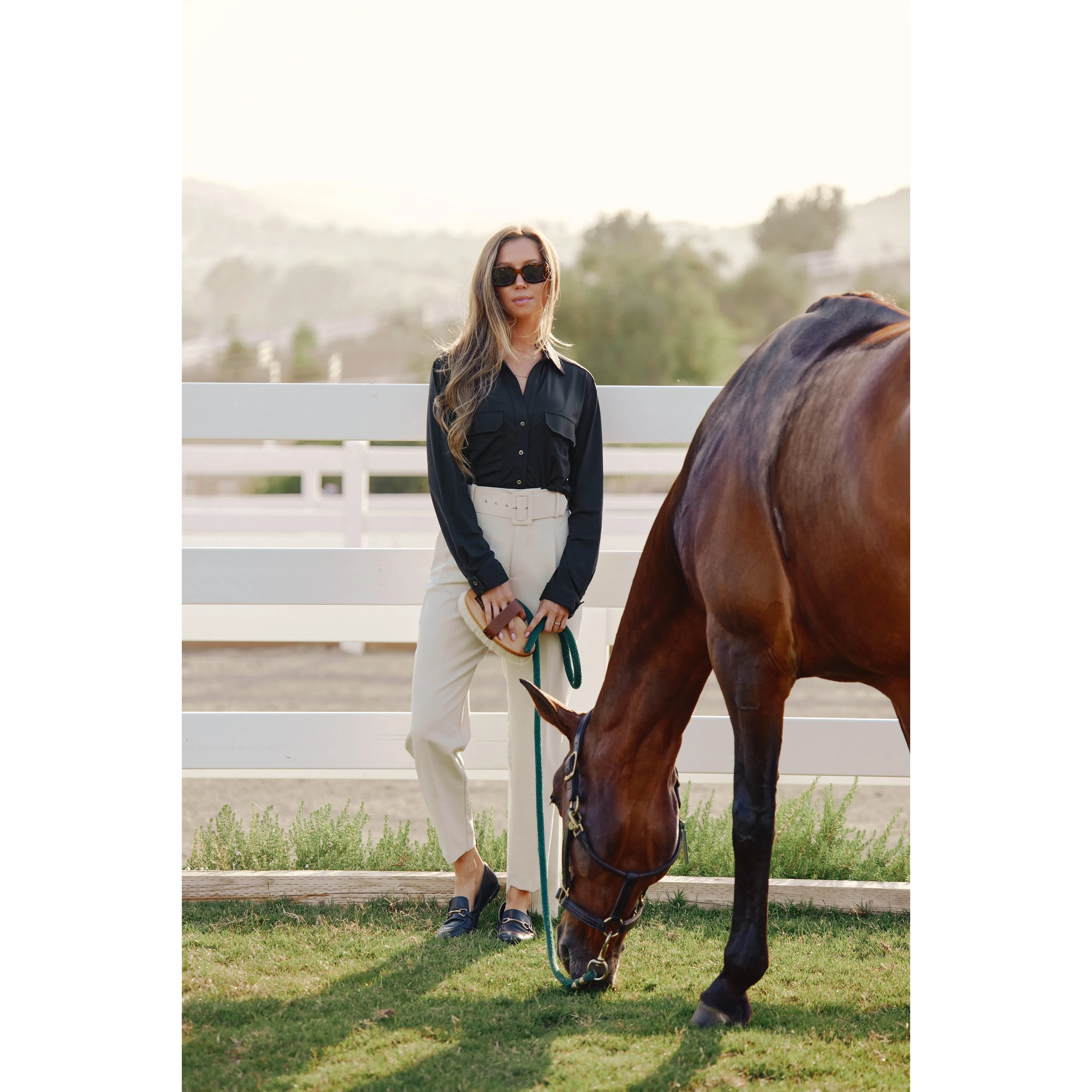 Jessica | The Classic Button Down | Black Beauty