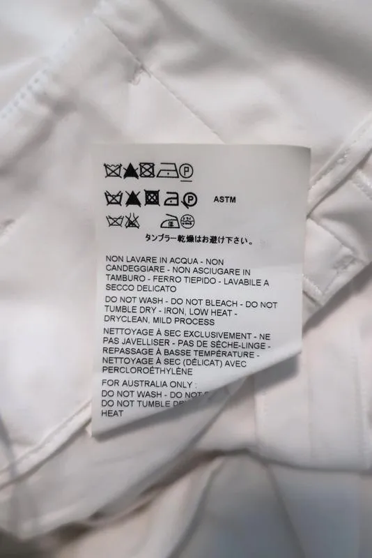 Jil Sander Wide Leg Pants White Cotton Size 36 High Rise Cropped Trousers