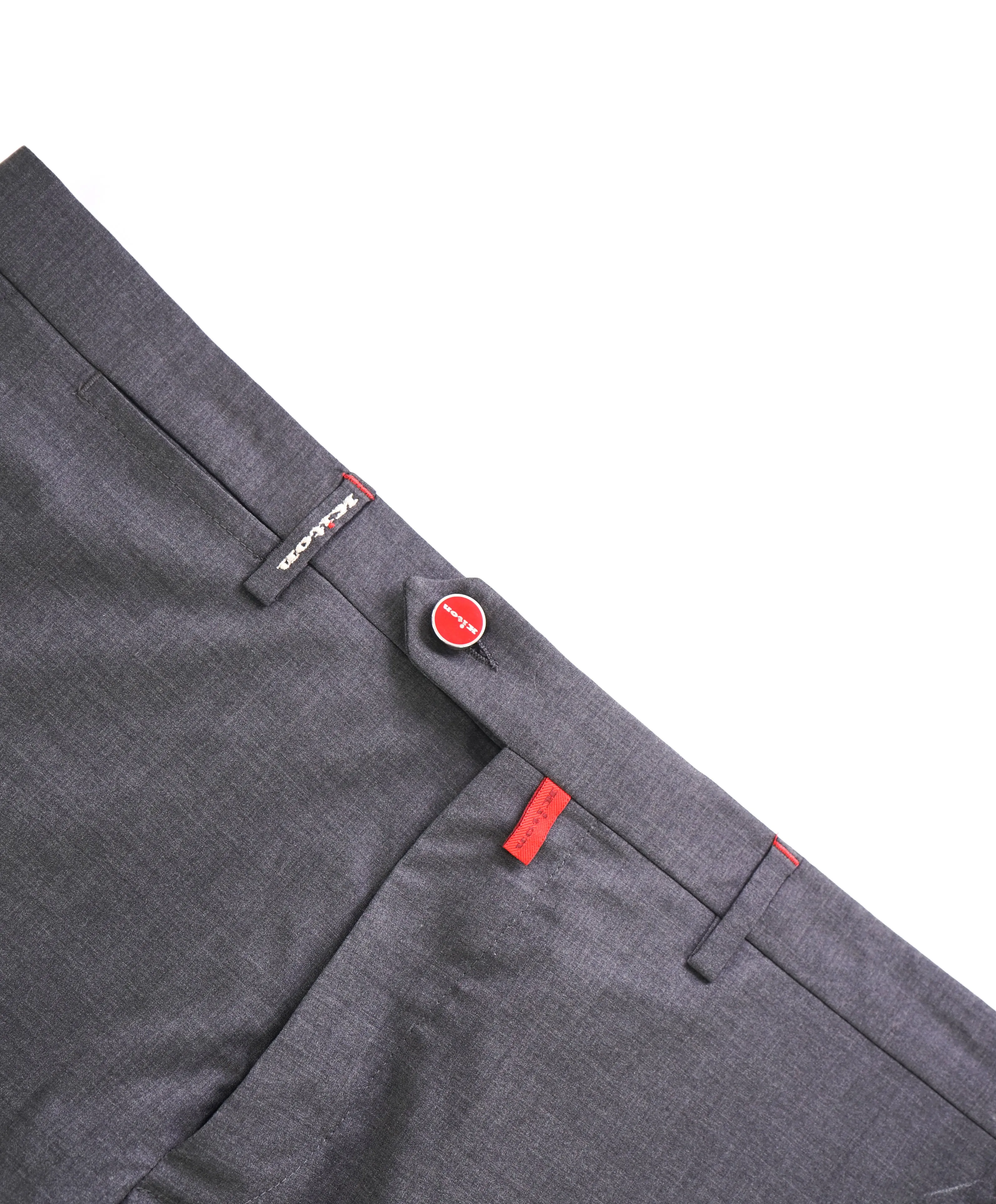 KITON - LOGO FRONT Premium Wool/Silk/Elastane Dress Pants - 36W