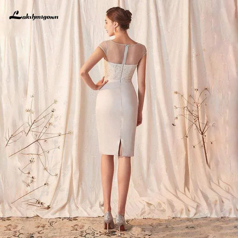 Lace Knee Length Mother of the Bride Dresses Gowns