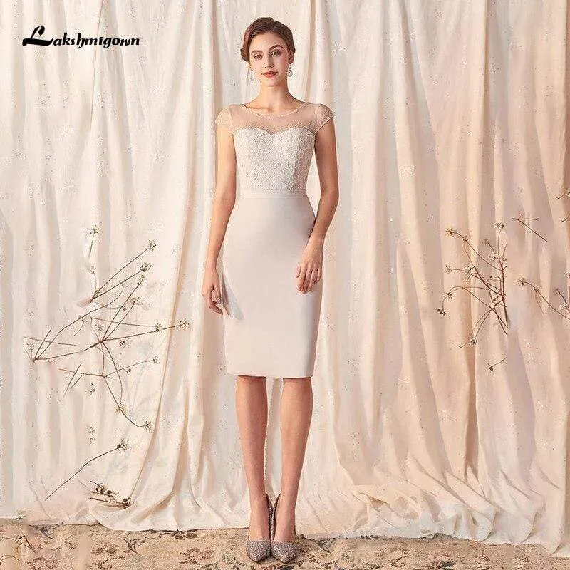 Lace Knee Length Mother of the Bride Dresses Gowns