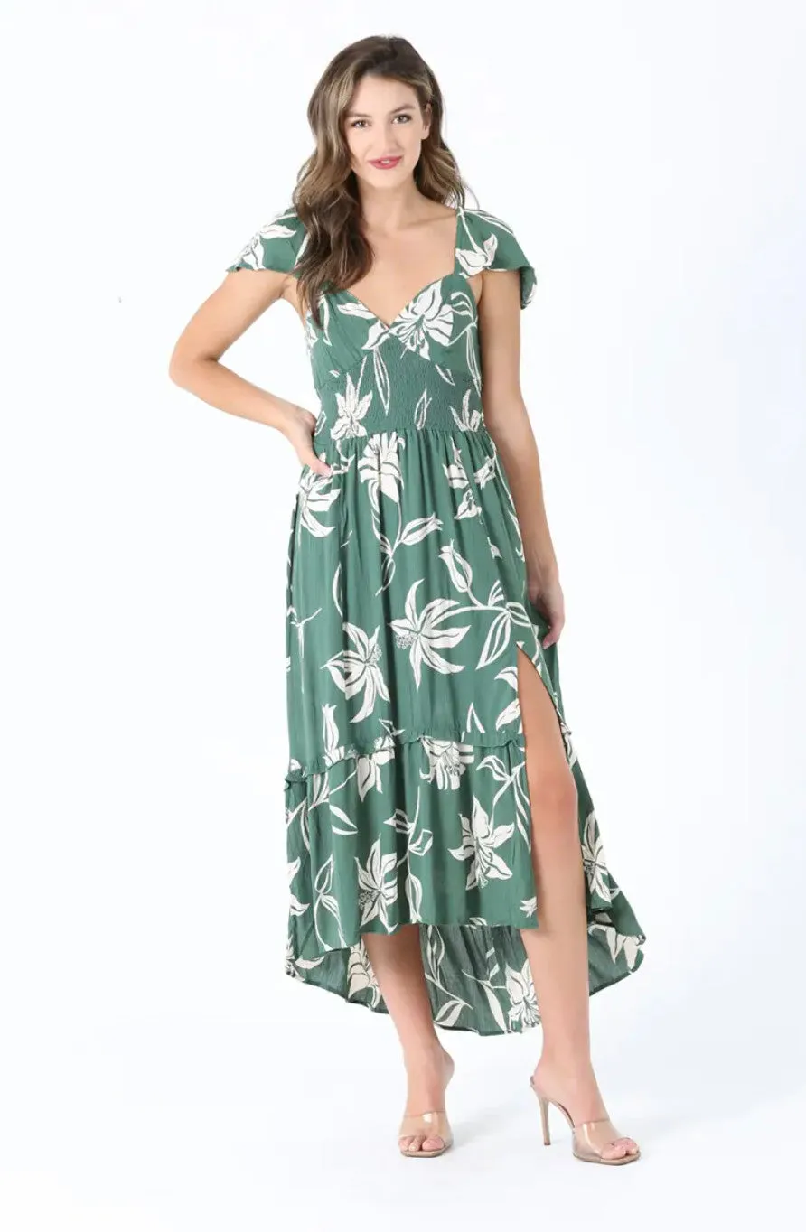 Lady in Pink Floral Dress