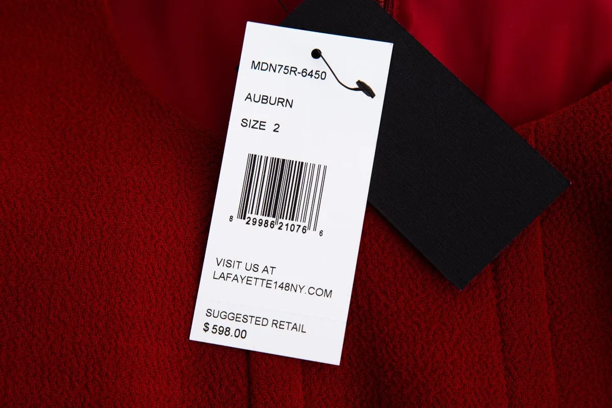 Lafayette 148 Red Sleeveless Knee Length Dress SZ 2 NWT