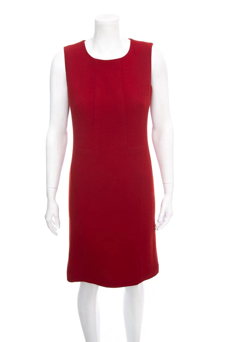 Lafayette 148 Red Sleeveless Knee Length Dress SZ 2 NWT