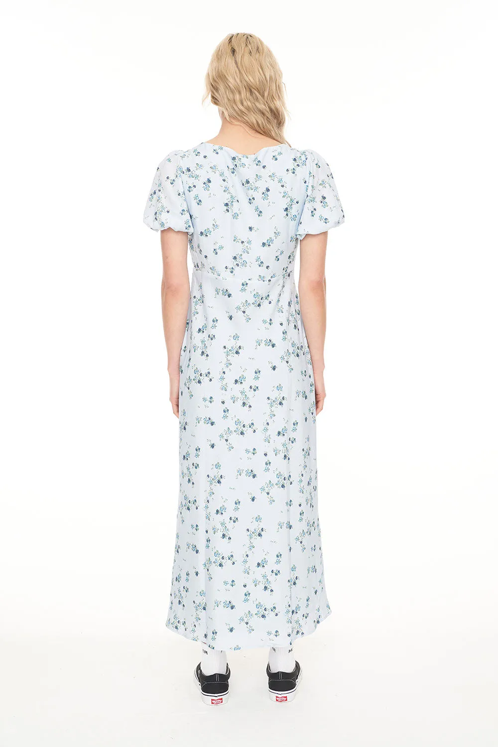 LALISA CLEO MIDI DRESS - BLUE FLORAL