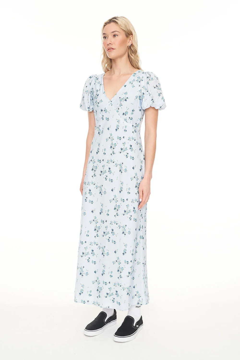 LALISA CLEO MIDI DRESS - BLUE FLORAL