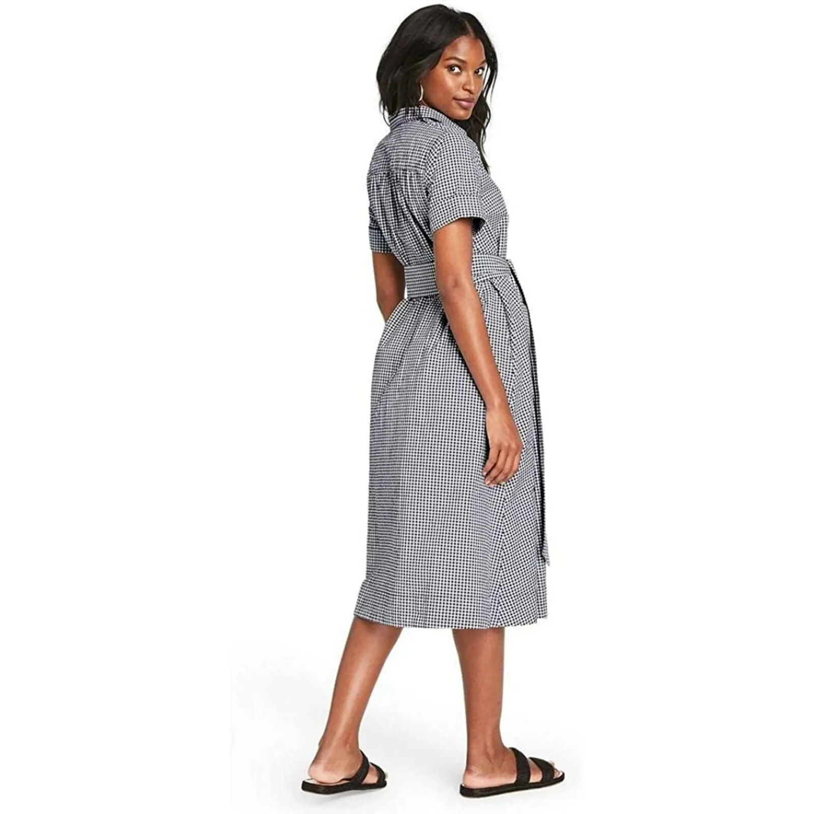 Lisa Marie Fernandez for TRGT Women's Small Gingham Button-Front Shirtdress
