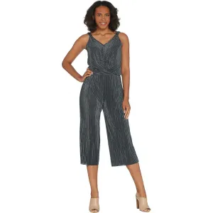 Lisa Rinna Women's Pleated Twist Front Sleeveless Jumpsuit
