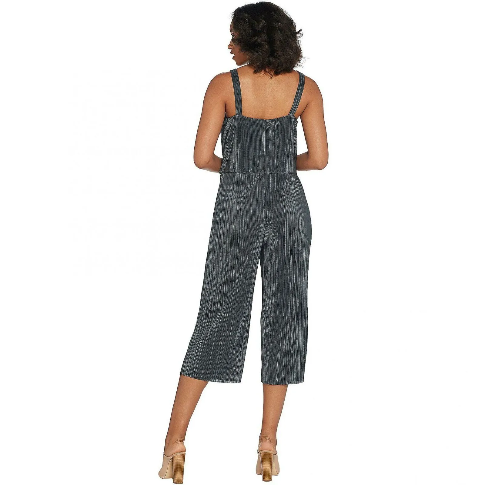 Lisa Rinna Women's Pleated Twist Front Sleeveless Jumpsuit