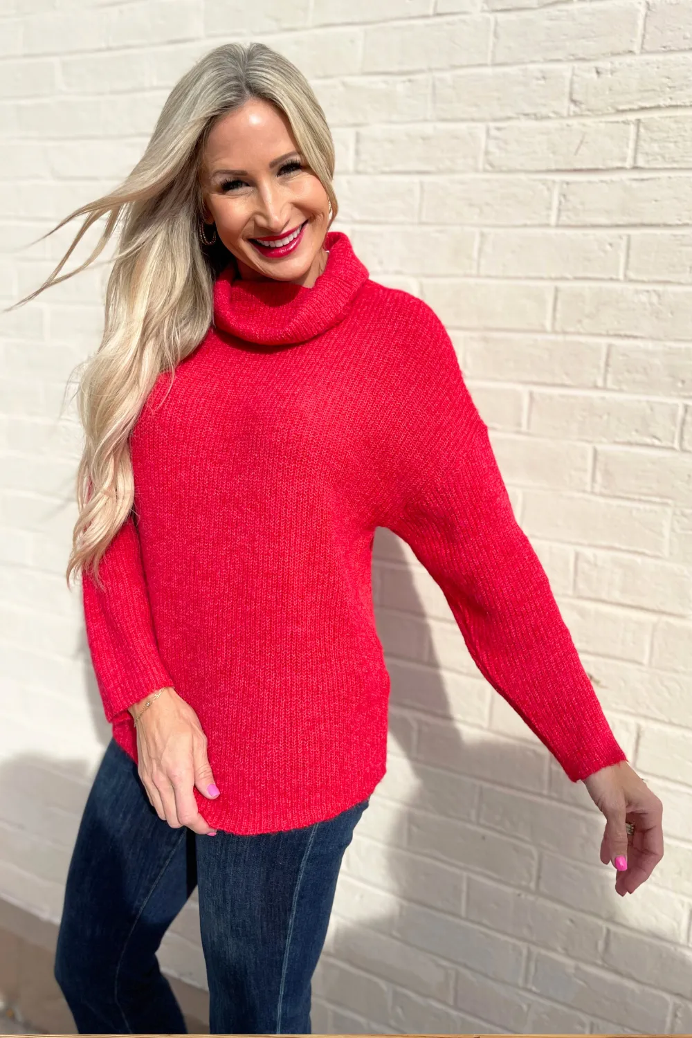 Long Oversized Turtleneck Sweater
